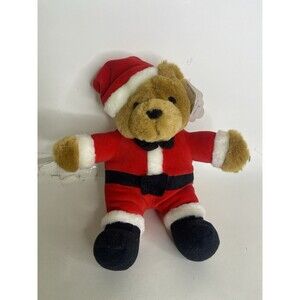 Vintage PJ Toys Christmas Teddy Bear Stuffed Animal Plush Toy NO SOUND